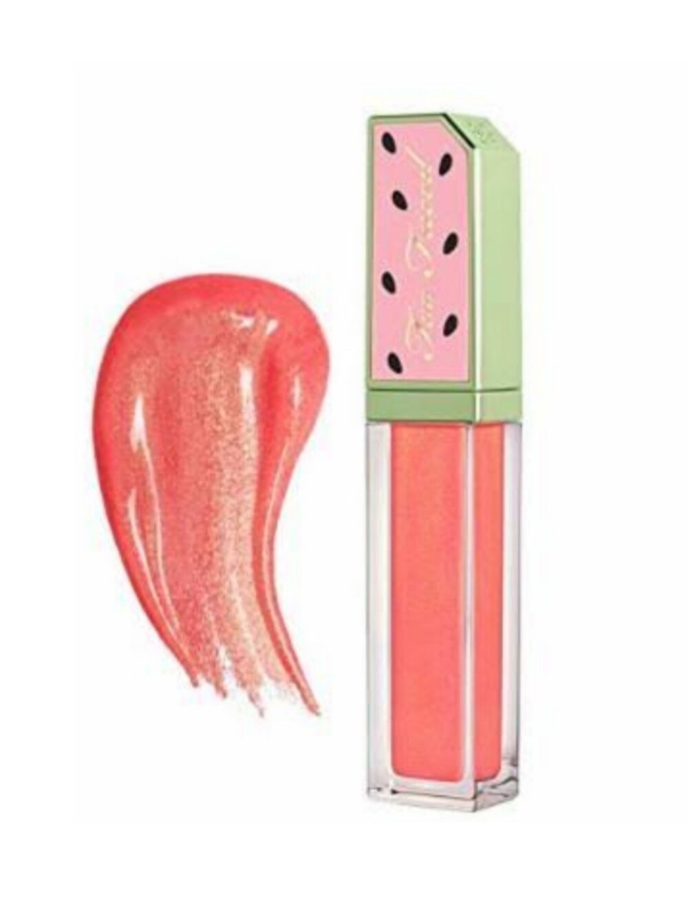 Too Faced Watermelon Juicy Fruits Lip Gloss in " Mega Melons" 7ml A3 NIB
